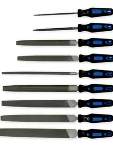 WESTWARD Handfeilen, 9-teiliges Set, jeweils mit Ergo-Griffen - Bild 1 von 4