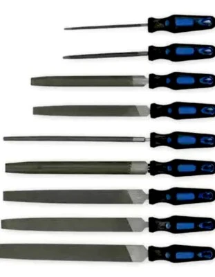 WESTWARD Hand Files, 9 Piece Set, Each With Ergo Handles - Image 1 of 4