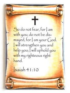 Isaiah 41:10 Bible Verse FRIDGE MAGNET christian catholic - Picture 1 of 3