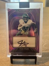 TYJAE SPEARS 2023 WILD CARD WILDCHROME FOOTBALL AUTOGRAPH #D 7/15 PURPLE LAVA