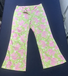 LILLY PULITZER Toast of the Town Caprihose rosa Elefantenmuster - Größe 0 - Bild 1 von 8