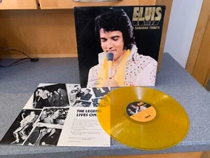 ELVIS PRESLEY Gold Vinyl Lp A CANADIAN TRIBUTE Original RCA 1978 NM VERY NICE - Foto 1 di 7