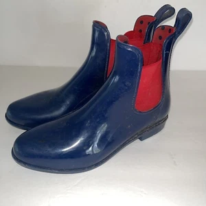 Ralph Lauren Womens Pull On Ankle Rain Boots Size 9, Blue - Picture 1 of 8