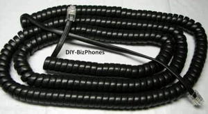 NEC 124i Phone Long Handset Cord 92753 92763 DX2NA Nitsuko Curly Black 25Ft - Picture 1 of 1
