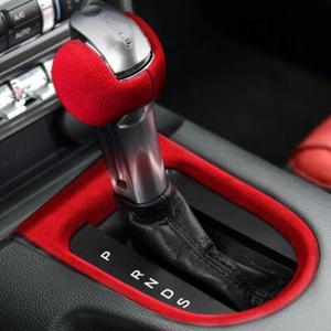 Suede For Ford Mustang 2015-2022 Gear Shift Knob Lower Cover Sticker Interior - Picture 1 of 9