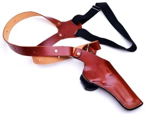 Leather Shoulder Holster Fits Colt Python, King Cobra .357 Magnum - Revolver - Picture 1 of 8