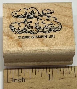 CUMULUS CLOUDS Earth Sky Weather Landscape Stampin' Up! Wood Craft Rubber Stamp - Bild 1 von 4