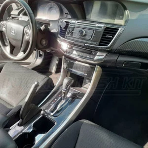 INTERIOR REAL CARBON FIBER DASH TRIM KIT FIT HONDA ACCORD 2013 2014 2015 16 2017 - Bild 1 von 10
