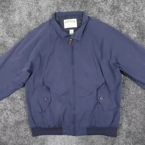 Chaqueta Bomber Orvis Para Hombre Grande Azul Cremallera Completa Exterior Informal - Imagen 1 de 12