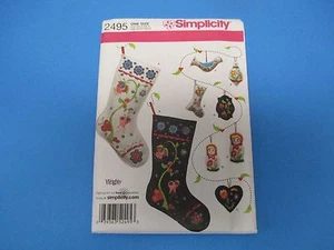 Vintage Schnittmuster Simplicity 2495 One Size 8 Ps. Weihnachtsdeko S675 - Bild 1 von 1