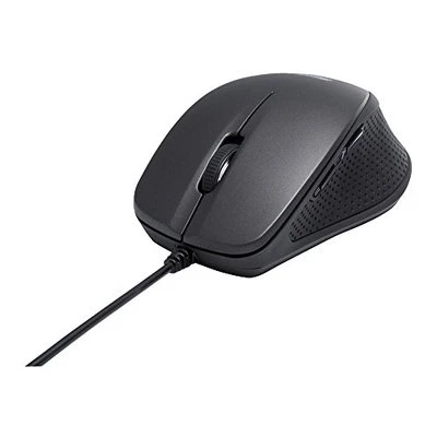 BUFFALO wired BlueLED mouse silent / 5 button Black BSMBU19BK - Image 1 of 4