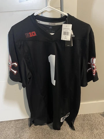 2022 Adidas Nebraska Cornhuskers #1 Blackshirts Premier Football Jersey L Black Cover