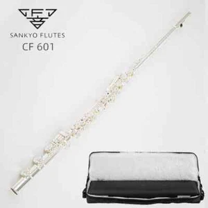 Flute Sankyo CF 601 Professional Cupronickel C Key 17 Open Hole Flute Silvering - Picture 1 of 12