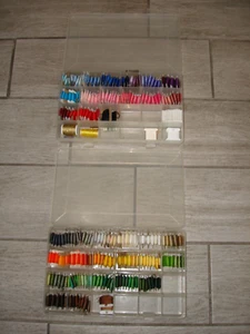 221 DMC Floss Thread Embroidery Cross Stitch Mix Lot Carded Numbered In Cases - Picture 1 of 6
