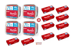 4x Burton Red Volumentabak GIGABOX 400 g mit 2000 Burton-Filterhülsen - Bild 1 von 3