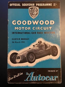 Goodwood Motor Circuit International Car Race Meeting Programme Mach 1951 068G - Picture 1 of 6