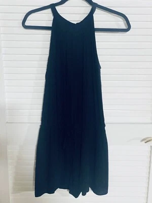 Nuevo mameluco negro de una pieza talla GAP cuello halter cordón cintura mujeres Foto 1 de 4