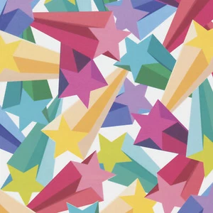2m Geschenkpapierrolle Motiv Sterne Kindergeburtstag Teenager Mädchen Junge bunt - Bild 1 von 1