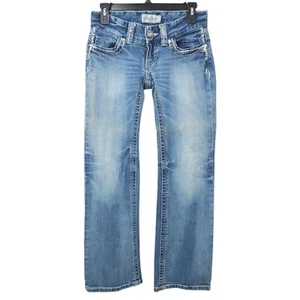 Daytrip Leo Boot Cut Jeans Womens Size 26 S Low Rise Stretch Distressed Denim - Picture 1 of 16