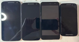 Lot of 4 FOR PARTS Motorola Moto G4 Play, Moto E Miscellaneous Android Phones - Picture 1 of 2