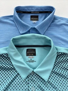 Greg Norman Golf Shirt Mens XL LOT of 2 for Tasso Elba Short Sleeve Color Shark - Picture 1 of 21
