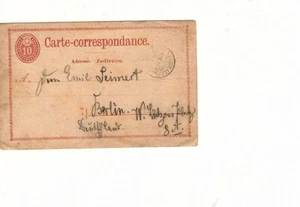 Tarjeta postal Suiza - 7/1879 ambulatoria a (mb15 - Imagen 1 de 1
