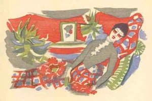 TAGTRÄUMEREIEN - Gérard COCHET - OriginalHolzschnitt zu MORALITÉ LÉGENDAIRE 1955 - Picture 1 of 1