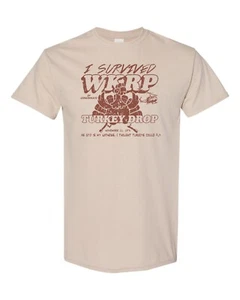 I Survived The WKRP Cincinnati Turkey Drop Thanksgiving Men's Tee Shirt 731 - Picture 1 of 25