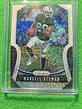 MARCELL ATEMAN PRIZM WHITE SPARKLE CARD JERSEY #88 RAIDERS SP /20 REFRACTOR 2019