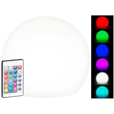 Lunartec Solar-LED-Leuchtkugel mit Fernbedienung, RGBW, 60 Lumen, IP67, Ø 20 cm - Bild 1 von 4