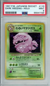 PSA 9 MINT DARK WEEZING #110 1997 POKEMON ROCKET HOLO 110 - Picture 1 of 2
