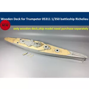 1/350 Wooden Deck for Trumpeter 05311 French Battleship Richelieu Model Kits - Picture 1 of 8