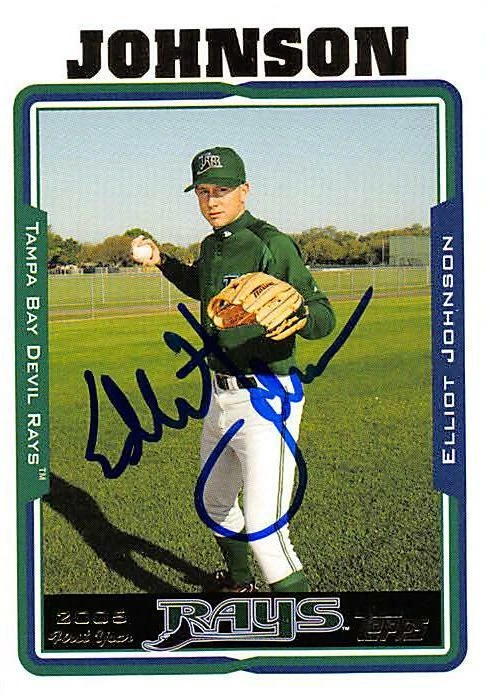 Elliot Johnson autographed baseball card 2005 Topps First Year #UH225 Rookie - Image 1 of 1