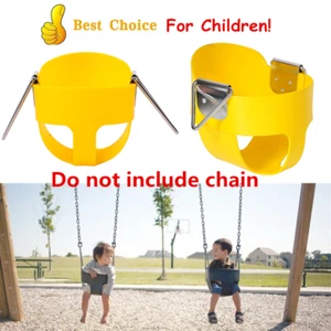 High Back Full Bucket Basket Baby Toddler Swing Seat Fully Assembled Yellow AU - Picture 1 of 10
