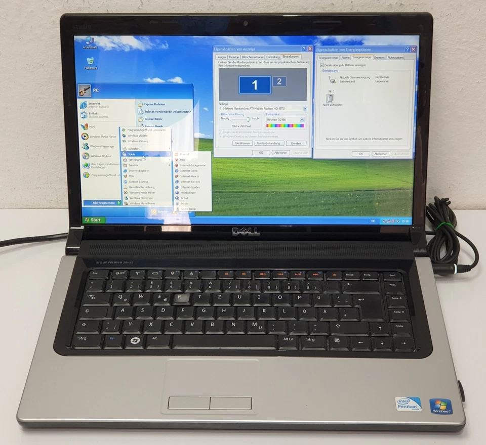 DELL STUDIO 1555 Windows XP Gaming Laptop Notebook 500GB 4Gb 15,6" DVD-RW 4570HD - Bild 1 von 4