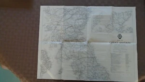 AA/Barts Map as Ordnance Survey 1956? London Birmingham Leeds Edinburgh Ipswich - Picture 1 of 5