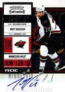 2010-11 Playoff Contenders #141 Matt Kassian
