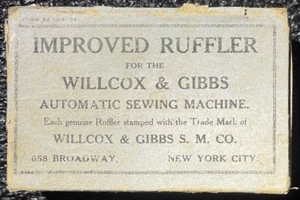Antique Wilcox & Gibbs Auto Sewing Machine CO NEW YORK Improved Ruffler Vintage - Picture 1 of 15