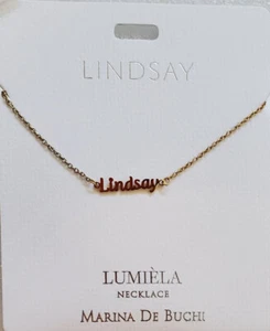 Collar Personalizado Lumiela ""Lindsay"" Color Oro Sin Níquel NUEVO Inspirador - Imagen 1 de 2