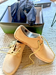 New In Box  Earth Vegan Classy Tan Ultra Suede Lace Up Shoes Men's 8 Comfort - Picture 1 of 4