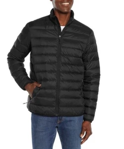 Eddie Bauer Men's Down Packable Jacket Microlight Size Medium Black 650 Fill NEW - Picture 1 of 8