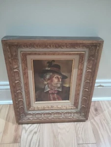 Signed Inge Lavalle Oil On Board Wood Framed Portrait Painting Intll Sale - Picture 1 of 5