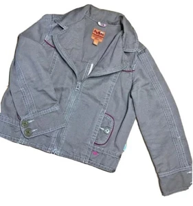 Abrigo CHAQUETA HOLLISTER California NIÑAS Jóvenes Grande Tostado Caqui Con Borde Rosa - Imagen 1 de 9