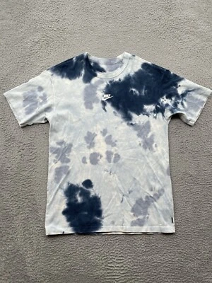 Camisa Nike Vibe Adulto Pequeña Gran Tamaño Suelta Tie-Dye Azul Marino Manga Corta  Foto 1 de 4