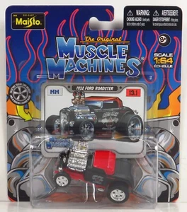 Muscle Machines 13.1 Series 1932 Ford Roadster Aces High Black Diecast 1:64 - Picture 1 of 6