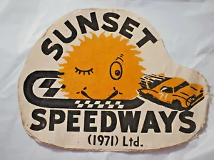 Sunset Speedways Stroud, ONTario Racing Patch 1971 Rare Huge Vintage Patch - Picture 1 of 3