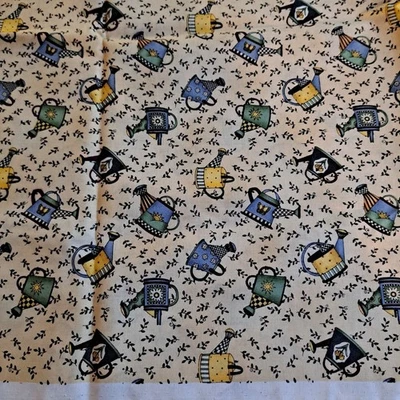 Tela de edredón de algodón para regadera de jardín Debbie Mumm 70" x 44" floral en beige Foto 1 de 4