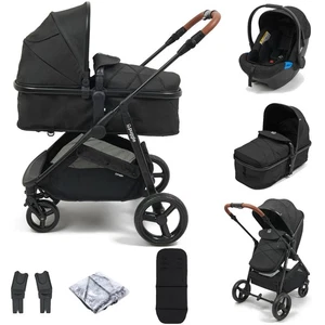 Puggle Monaco XT Travel System Pushchair & Car Seat - Black (Complete Set) - Picture 1 of 7