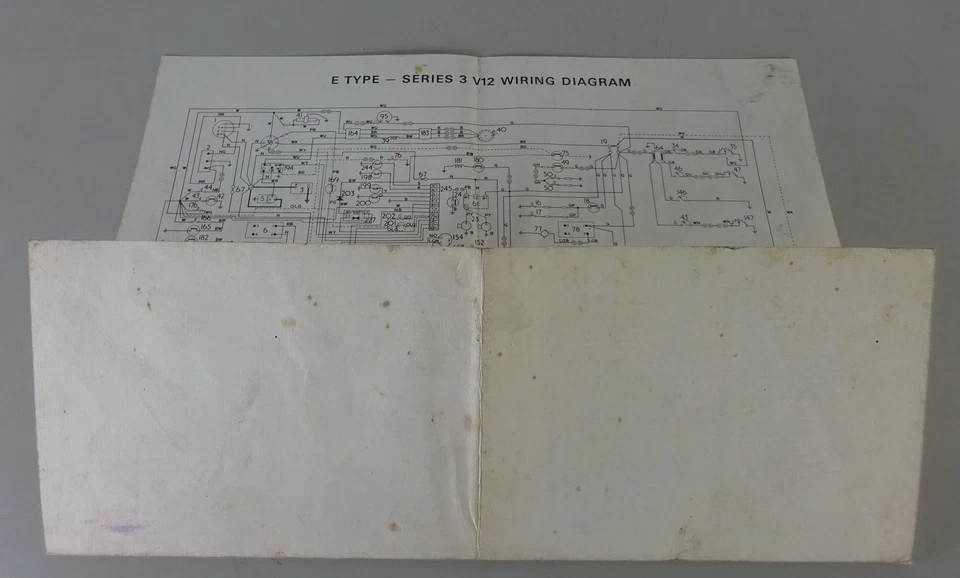 Schema Elettrico Jaguar E-Type V12 Serie III Anno Modello 1971 - 1974 - Immagine 1 di 1