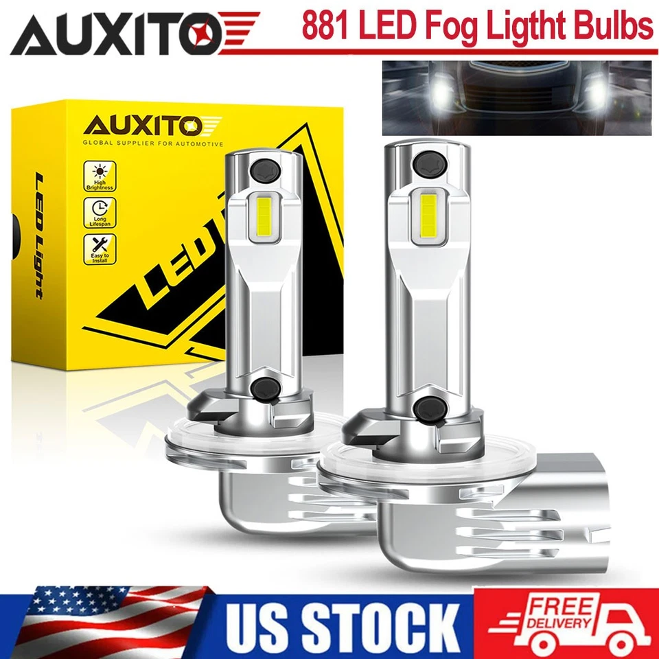 AUXITO 881 LED Bombilla antiniebla de conducción 36000LM blanca 6500K DRL para coche camión SUV Foto 1 de 4